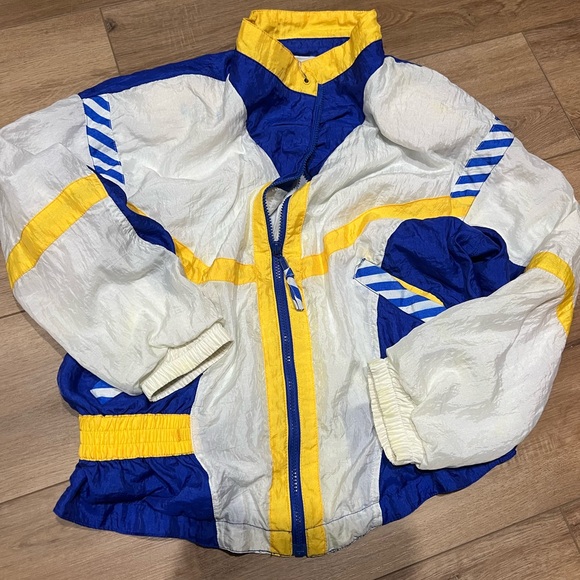 VTG Retro 80s 90s Colorblock Windbreaker Track Jacket RESPORT Medium Lightweight - Picture 2 of 5